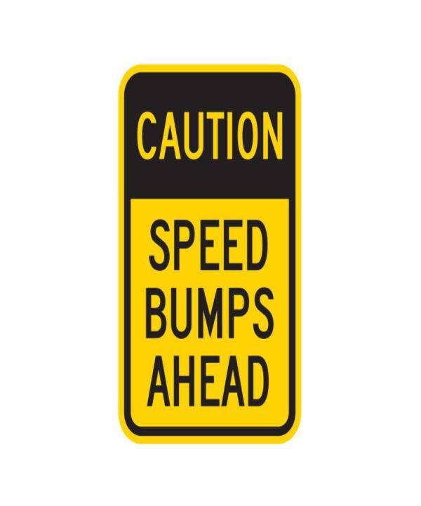 speed bumps ahead sign