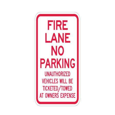 fire lane no parking signs