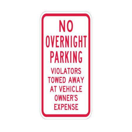 no overnight parking signs