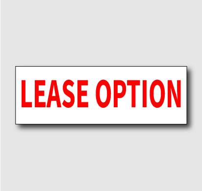 lease option stock sign riders