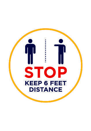 Stop Keep 6 Feet Distance