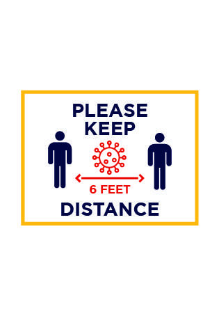 Please Keep 6 Feet Distance