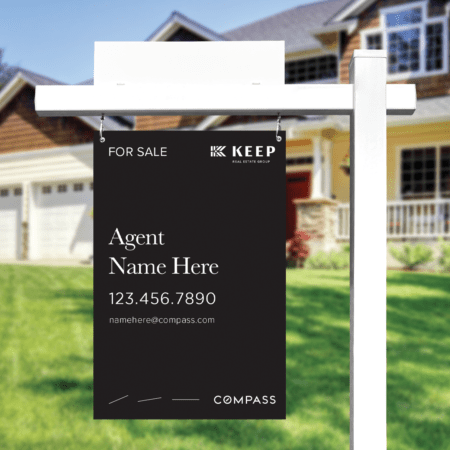 compass real estate sign